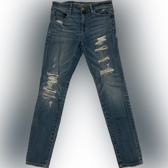 AEO Super Stretch distressed Skinny Jeans - Picture 1 of 4